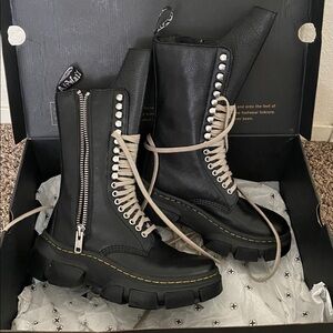 Dr. Martens Black and Tan Men's Boots